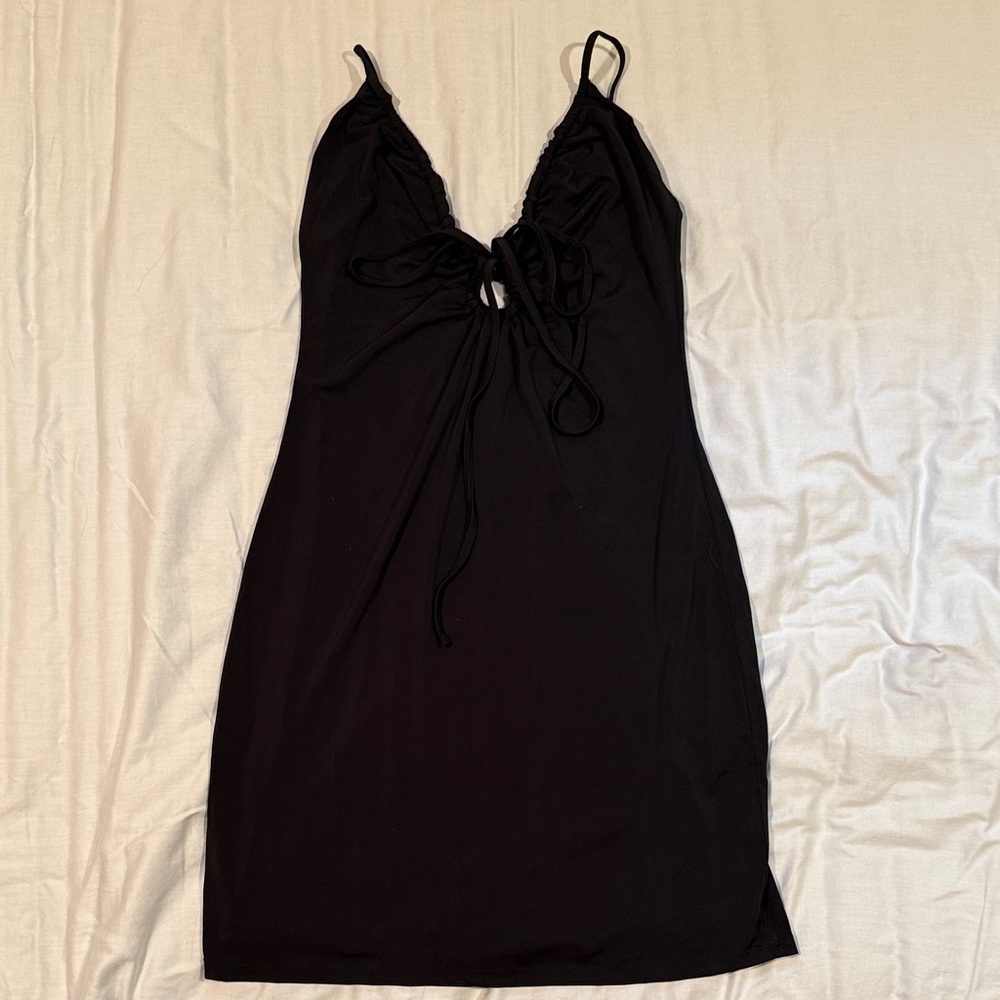 Abercrombie & Fitch Black Keyhole Mini Dress